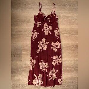Amuse Society Burgundy Floral Dress